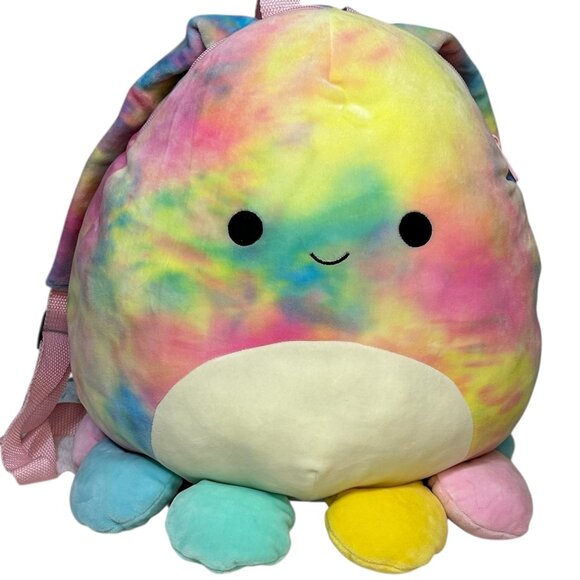 Squishmallows Other - NWT Squishmallow Opal Backpack Pastel Tie Dye 12" Plush